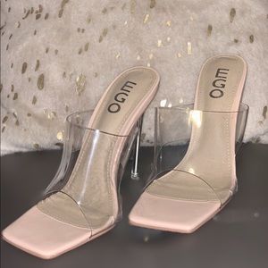 Square peep toe Mules